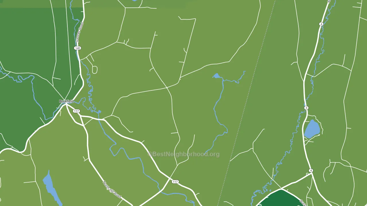 East Buckfield, ME block-group voter-turnout map