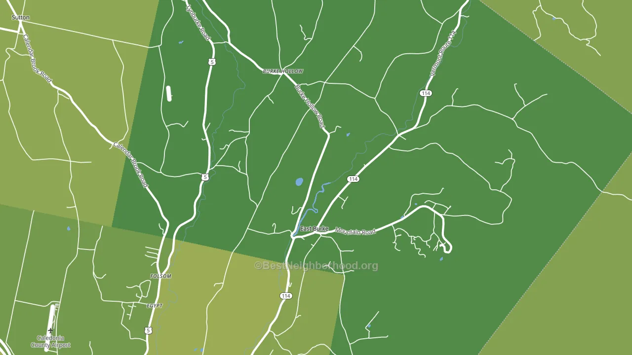 East Burke, VT block-group voter-turnout map