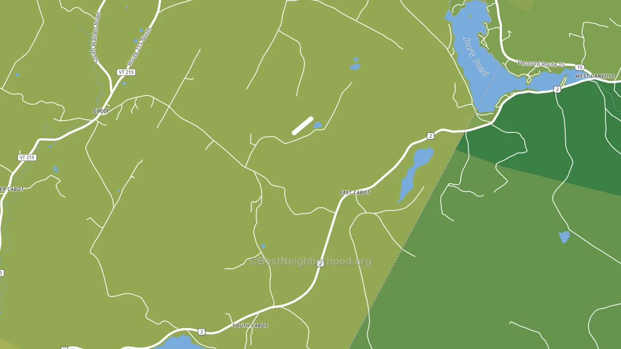 East Cabot, VT block-group voter-turnout map