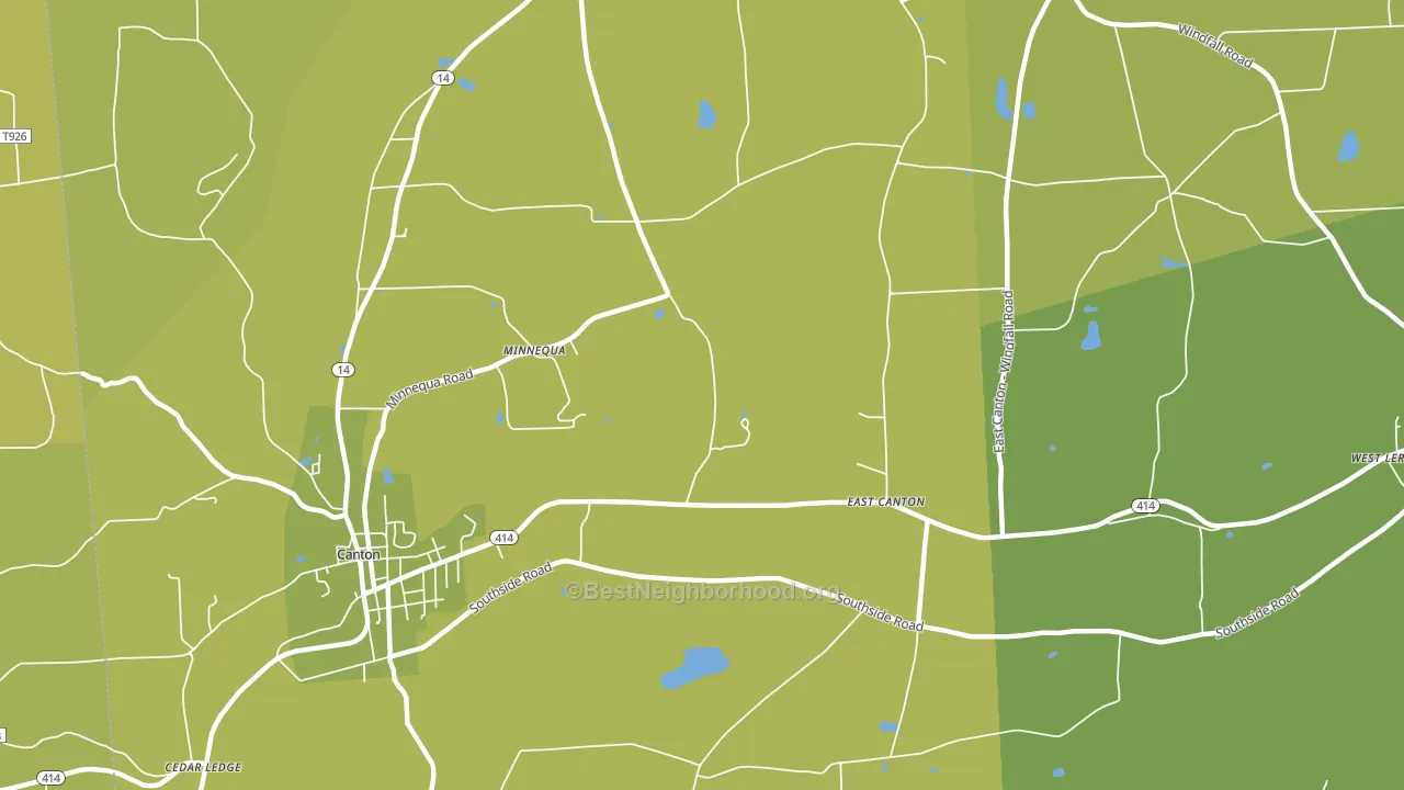 East Canton, PA block-group voter-turnout map