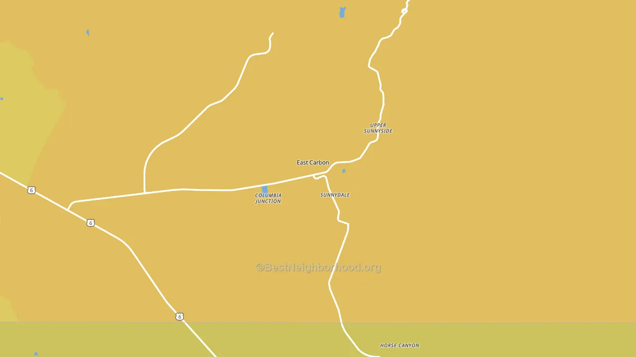 East Carbon, UT block-group voter-turnout map