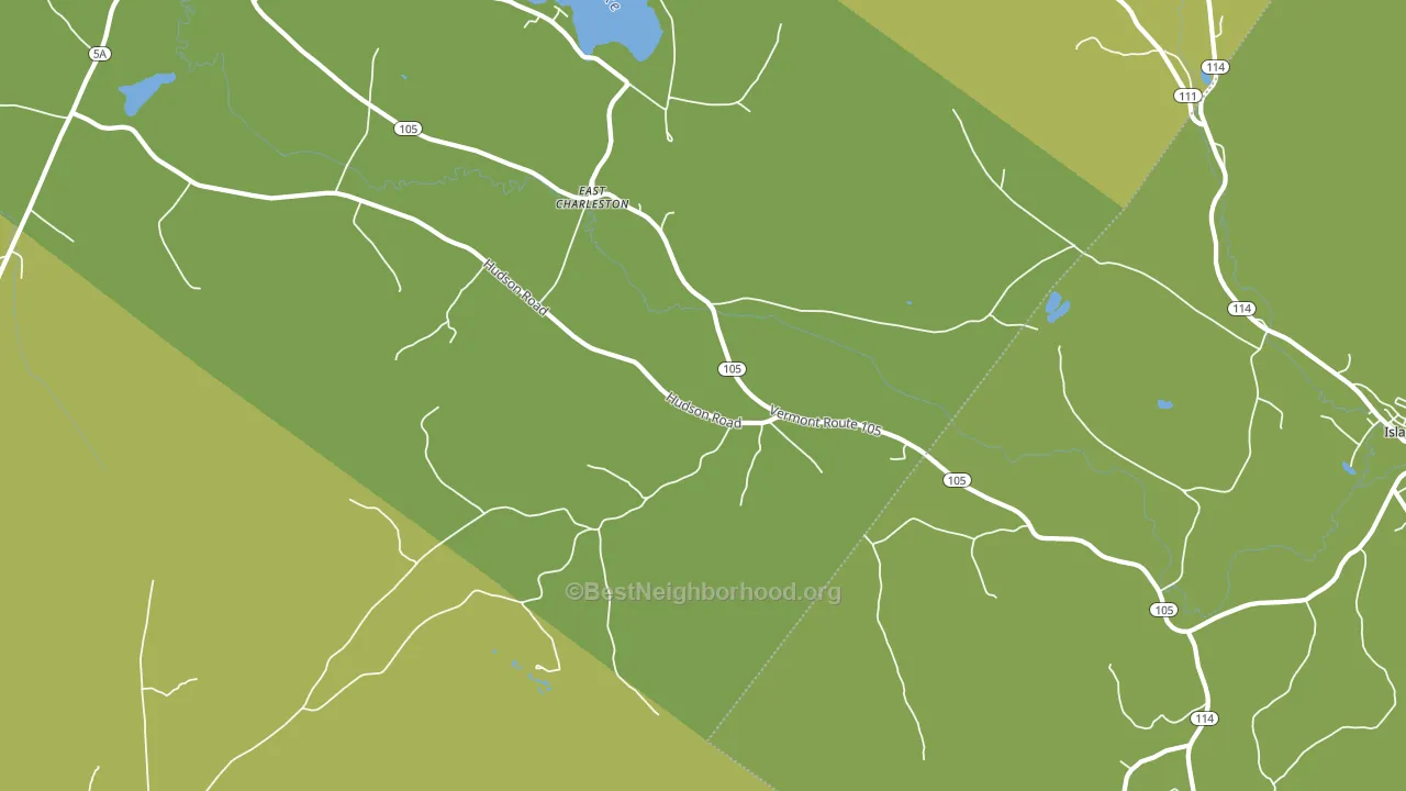 East Charleston, VT block-group voter-turnout map