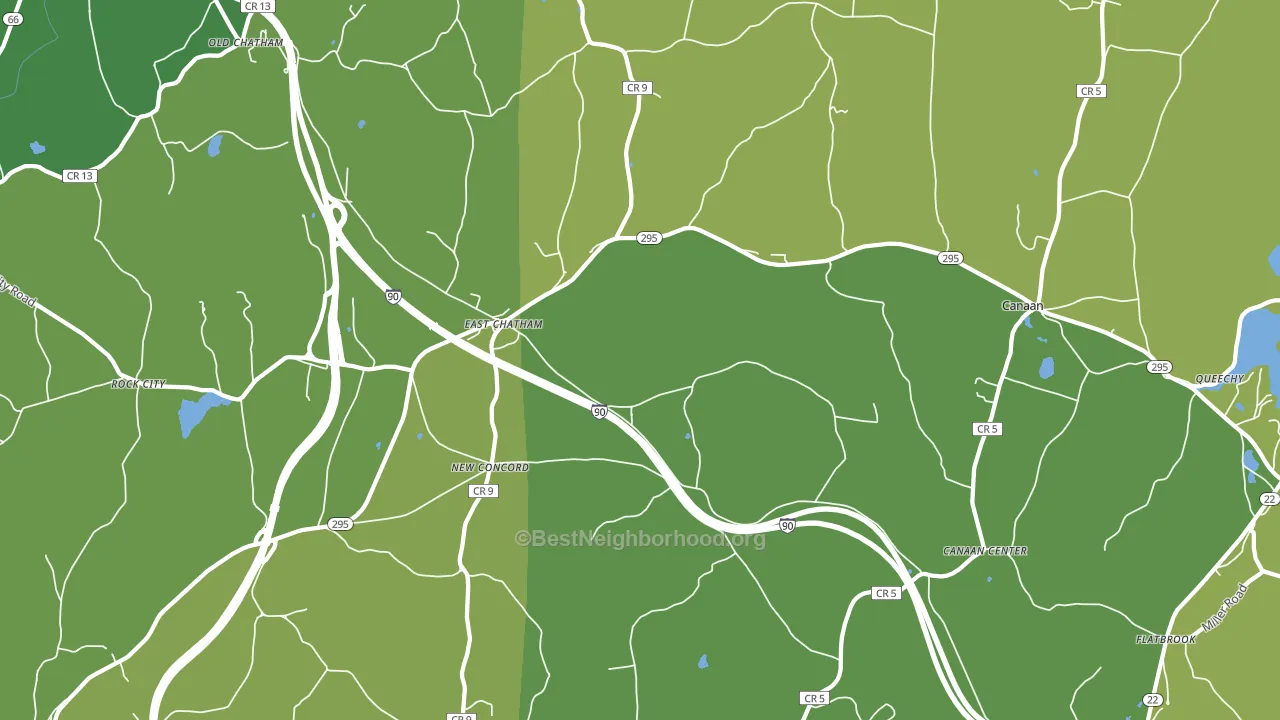 East Chatham, NY block-group voter-turnout map