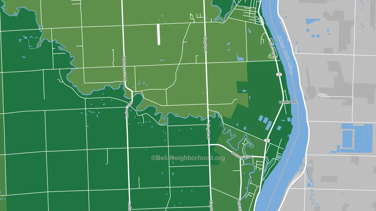 East China, MI block-group voter-turnout map