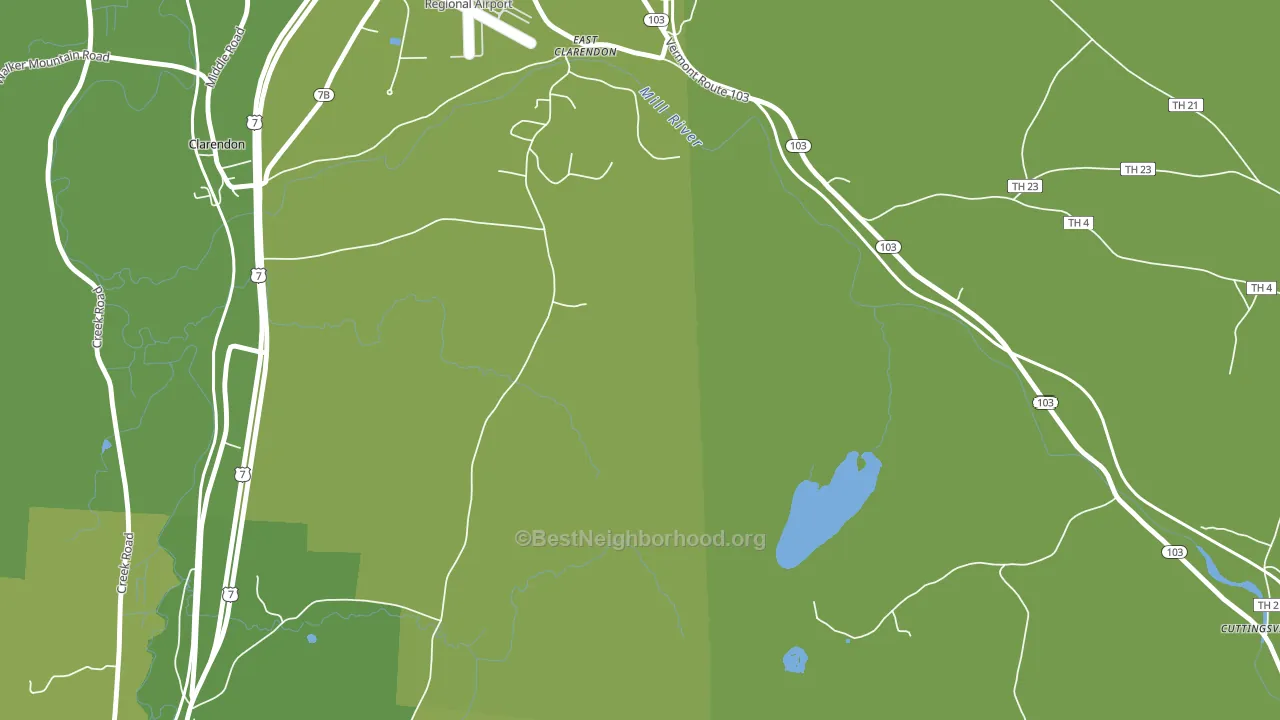 East Clarendon, VT block-group voter-turnout map