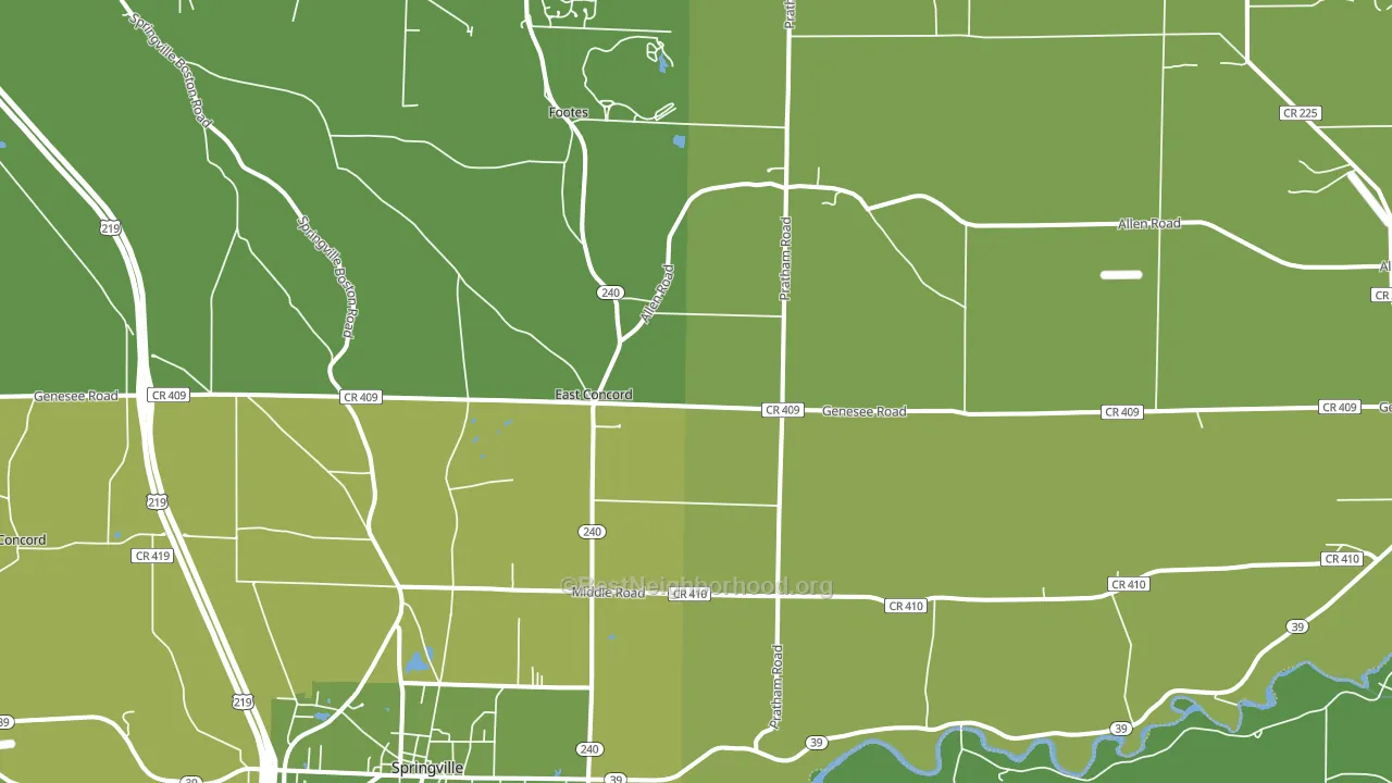 East Concord, NY block-group voter-turnout map