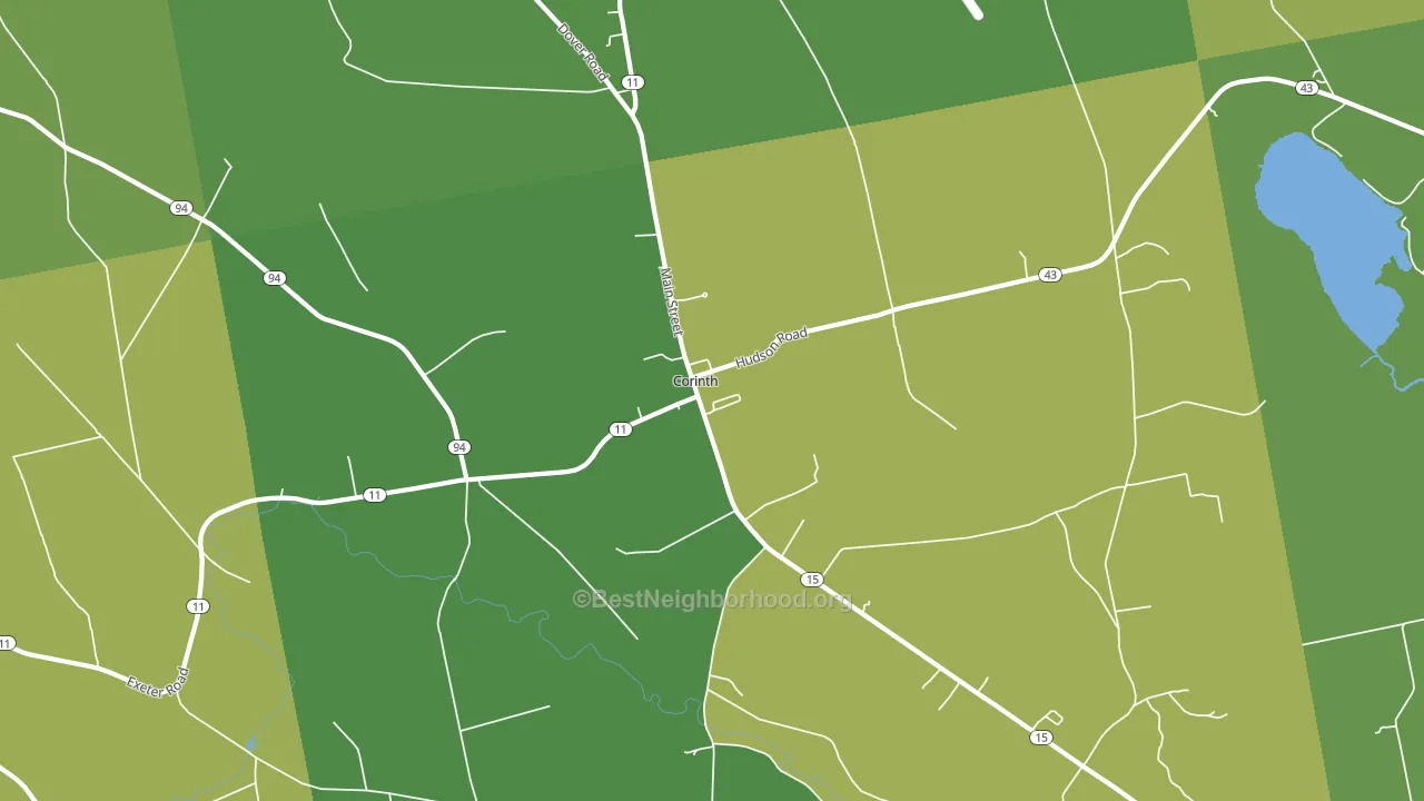 East Corinth, ME block-group voter-turnout map
