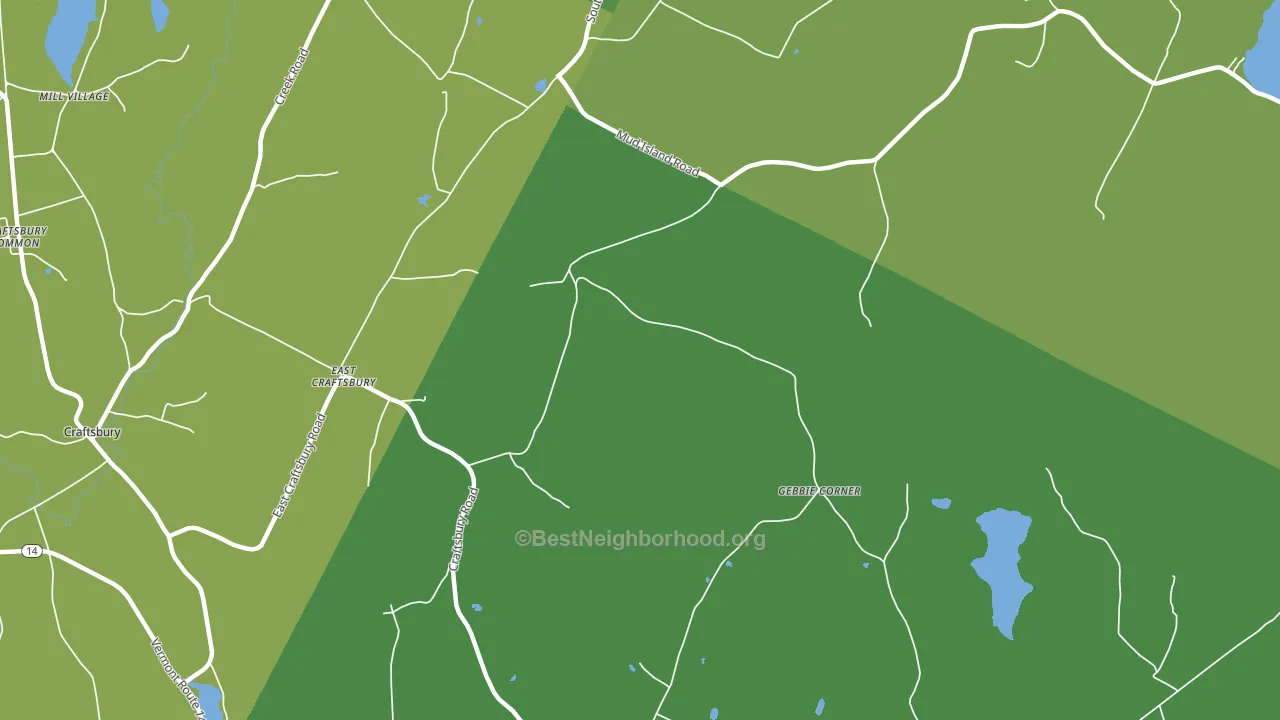 East Craftsbury, VT block-group voter-turnout map
