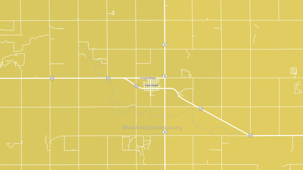 East Duke, OK block-group voter-turnout map