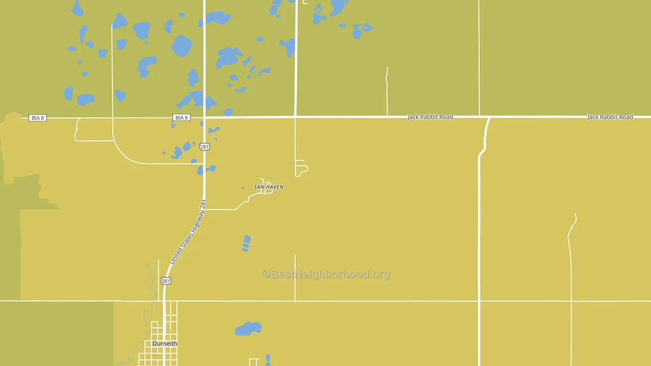 East Dunseith, ND block-group voter-turnout map