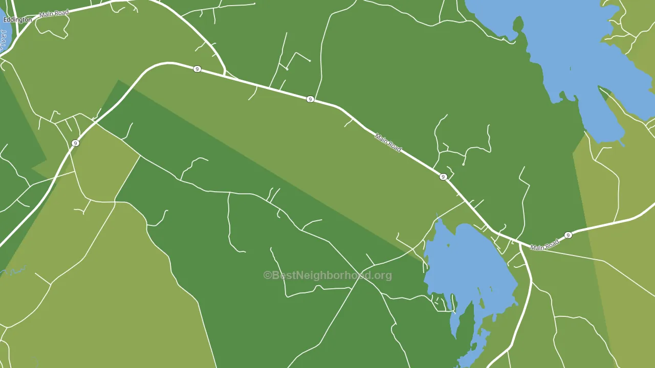 East Eddington, ME block-group voter-turnout map