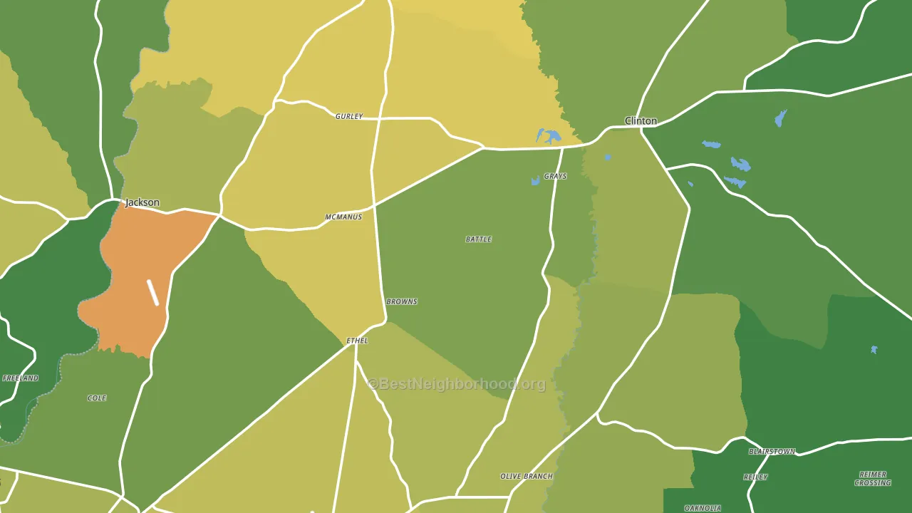 East Feliciana Parish, LA block-group voter-turnout map