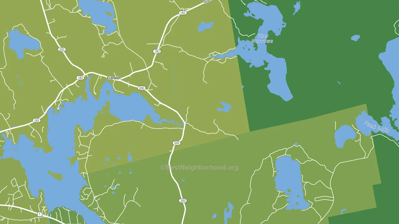 East Franklin, ME block-group voter-turnout map
