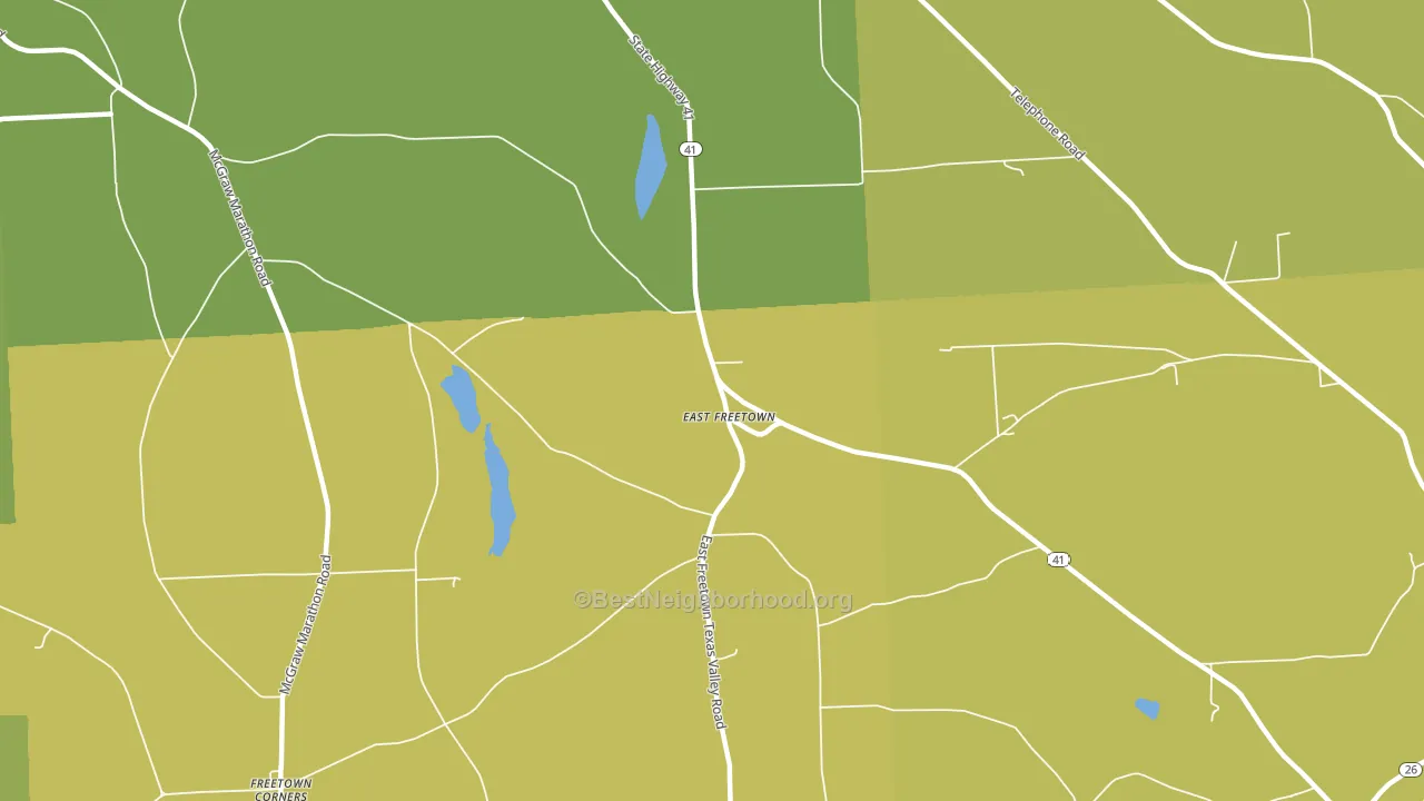 East Freetown, NY block-group voter-turnout map
