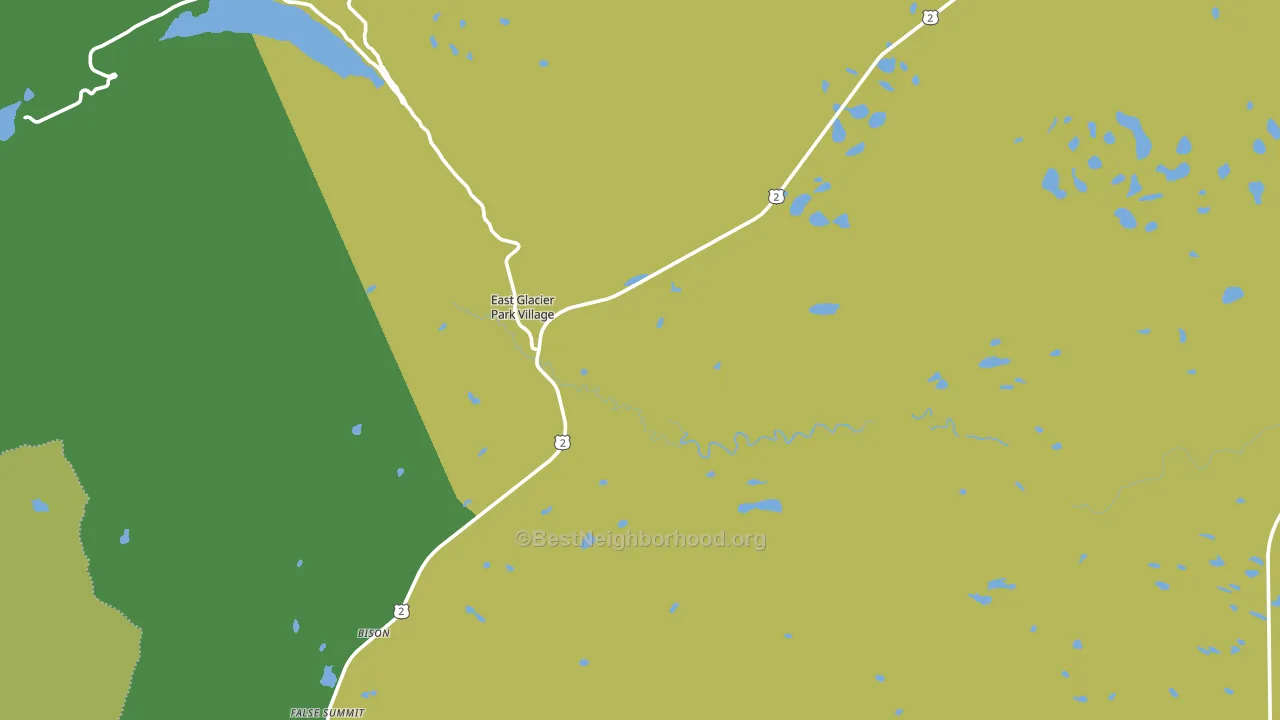 East Glacier Park, MT block-group voter-turnout map