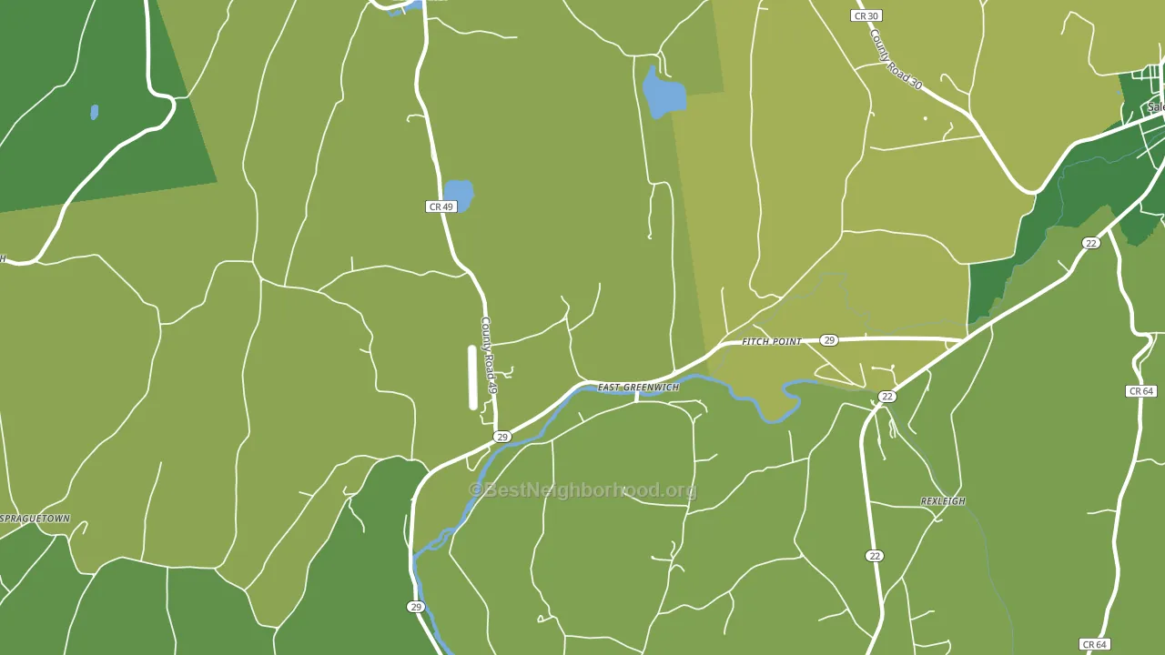East Greenwich, NY block-group voter-turnout map