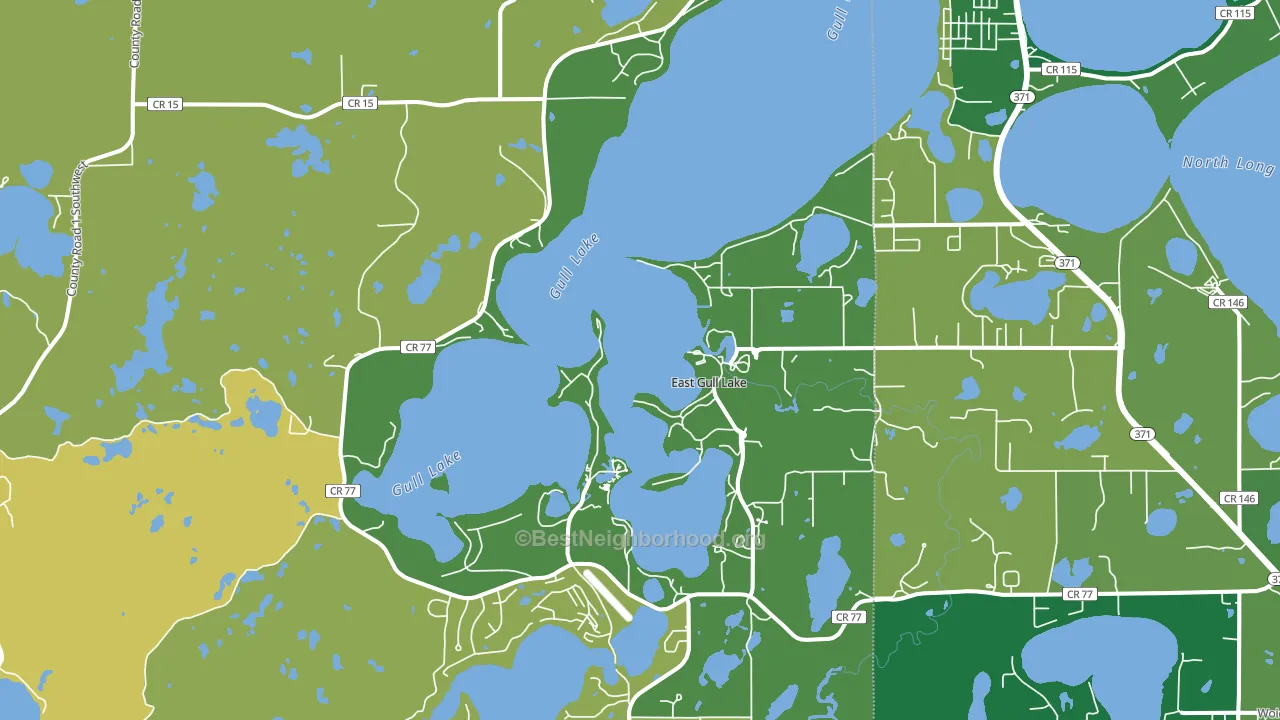 East Gull Lake, MN block-group voter-turnout map