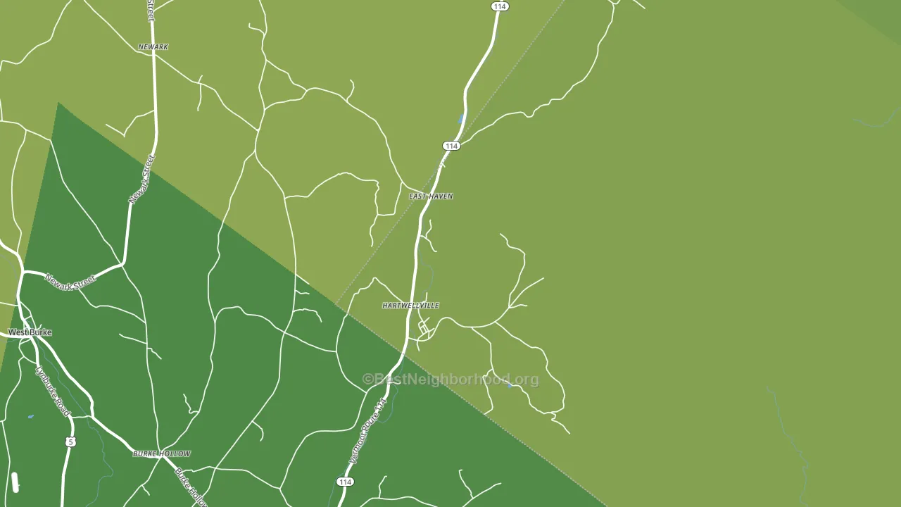 East Haven, VT block-group voter-turnout map