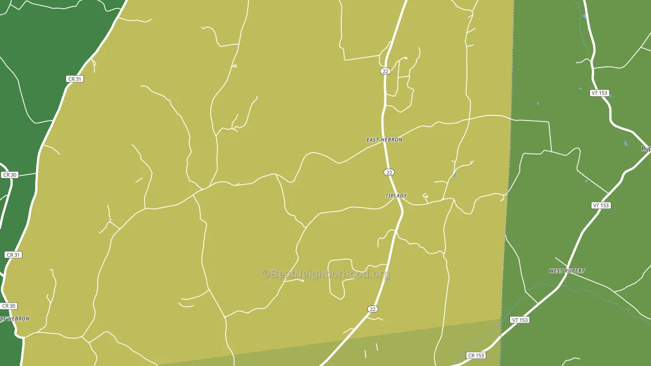 East Hebron, NY block-group voter-turnout map