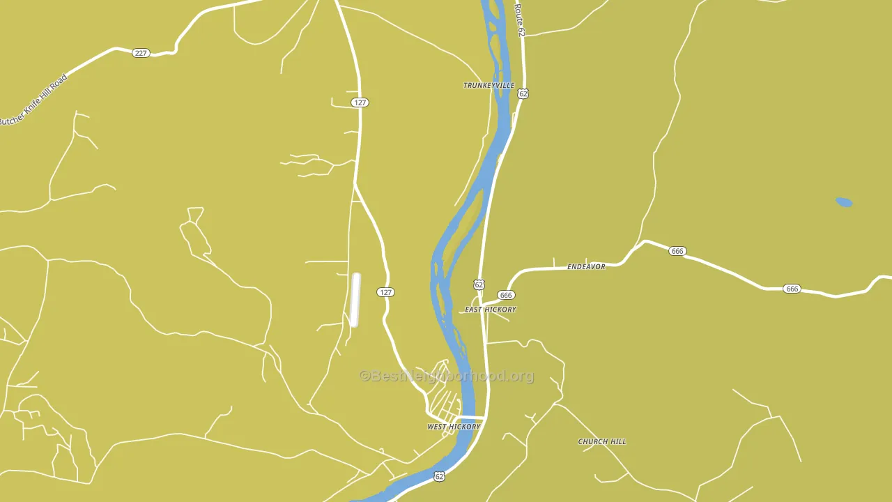 East Hickory, PA block-group voter-turnout map