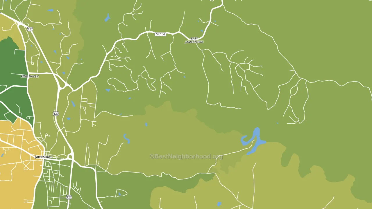 East Jamestown, TN block-group voter-turnout map