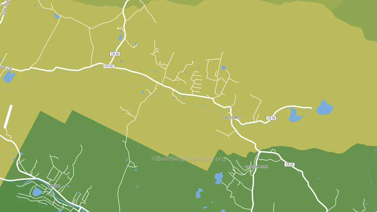 East Jewett, NY block-group voter-turnout map