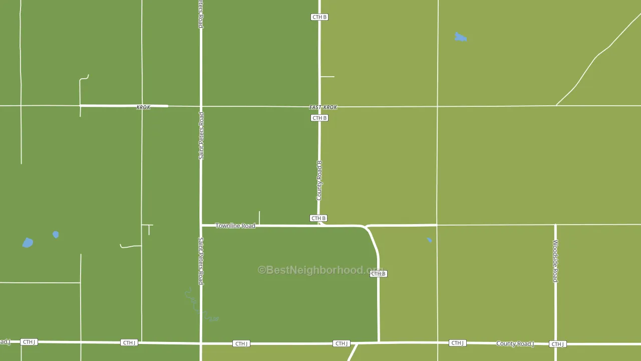 East Krok, WI block-group voter-turnout map