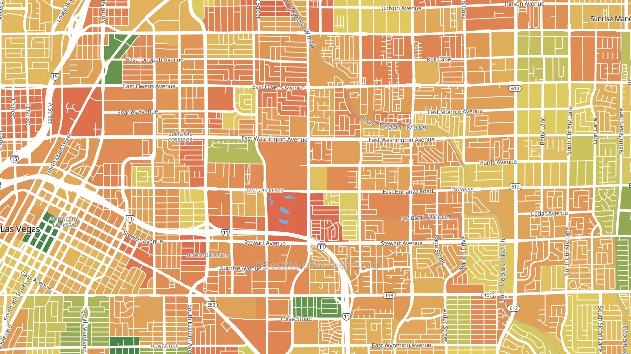 East Las Vegas, Las Vegas, NV block-group voter-turnout map