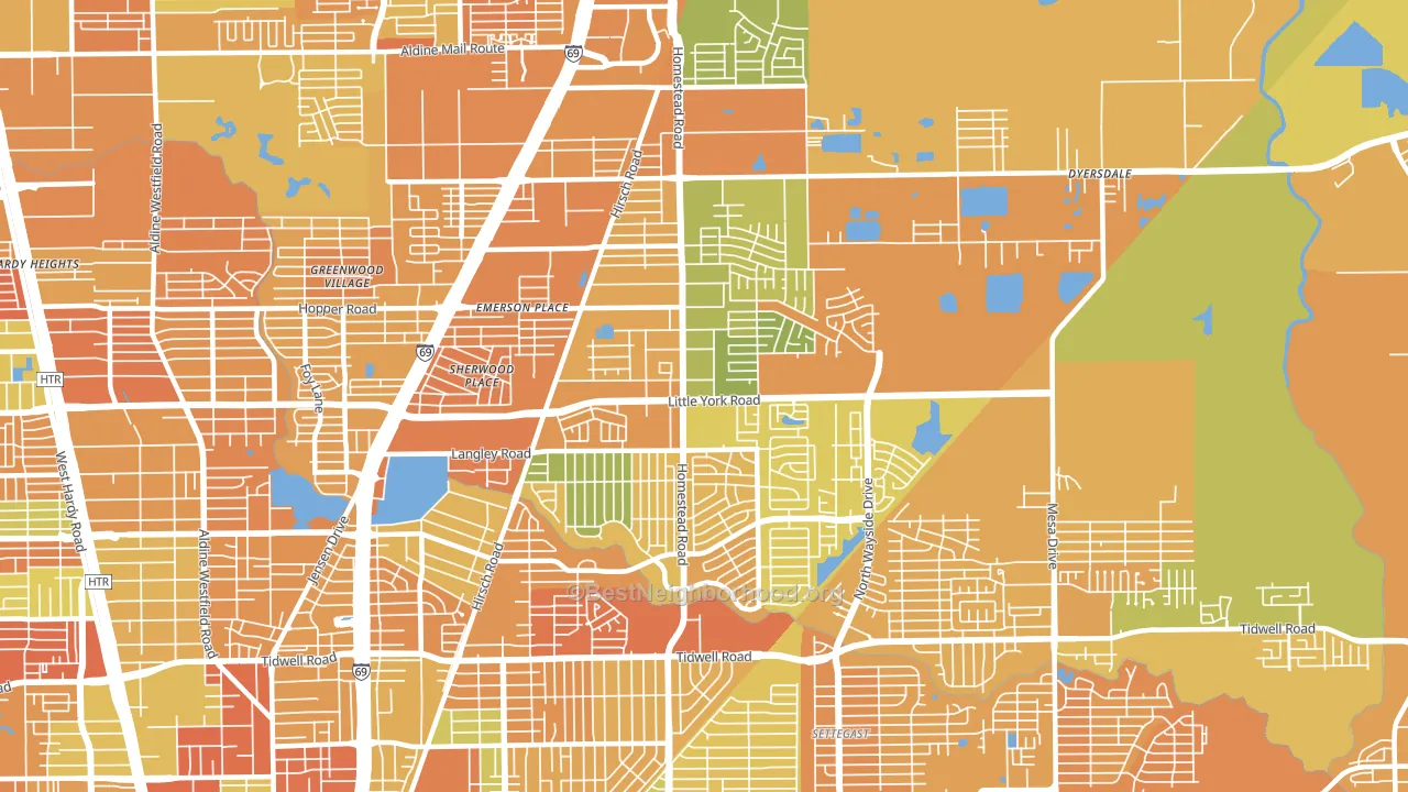 East Little York-Homestead, Houston, TX block-group voter-turnout map