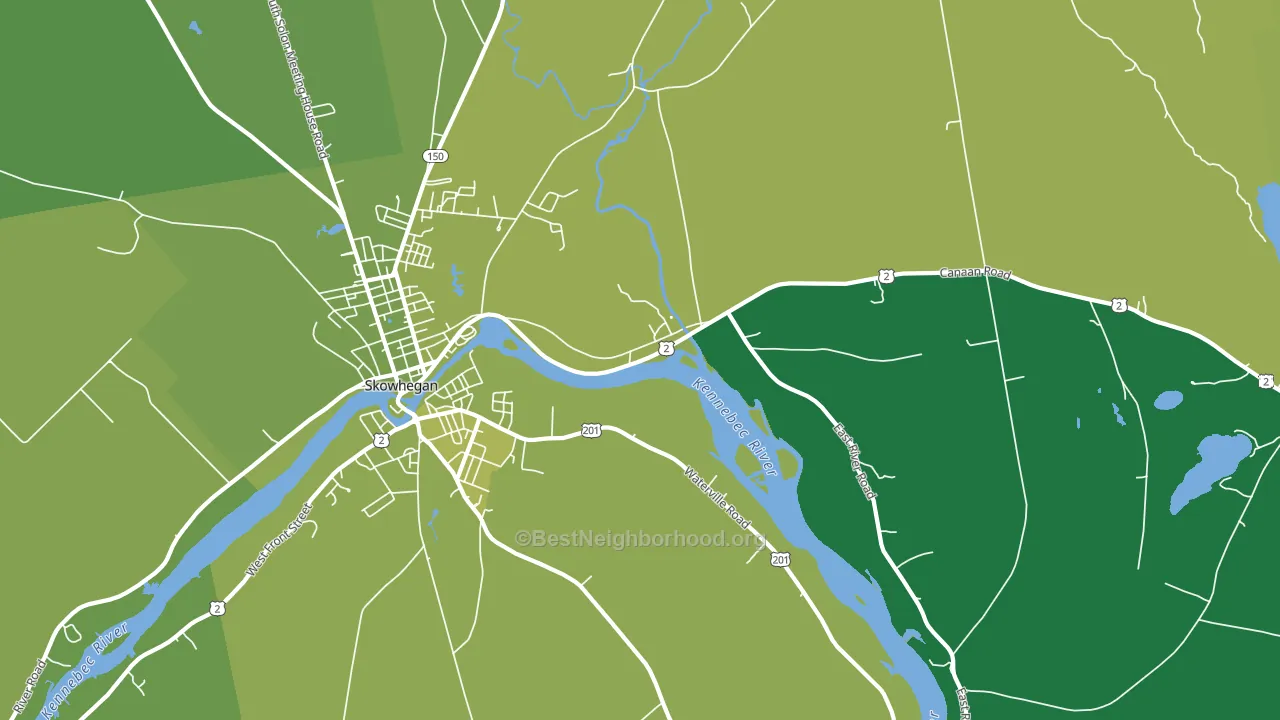 East Madison, ME block-group voter-turnout map