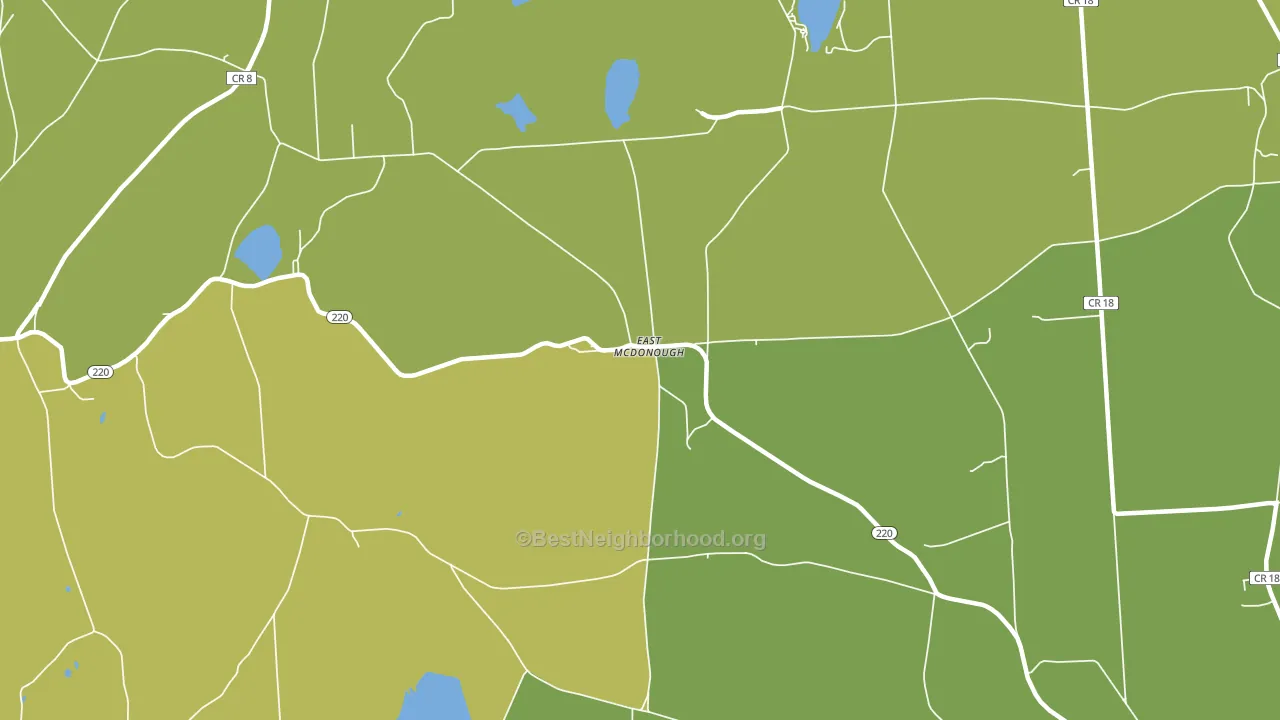 East McDonough, NY block-group voter-turnout map