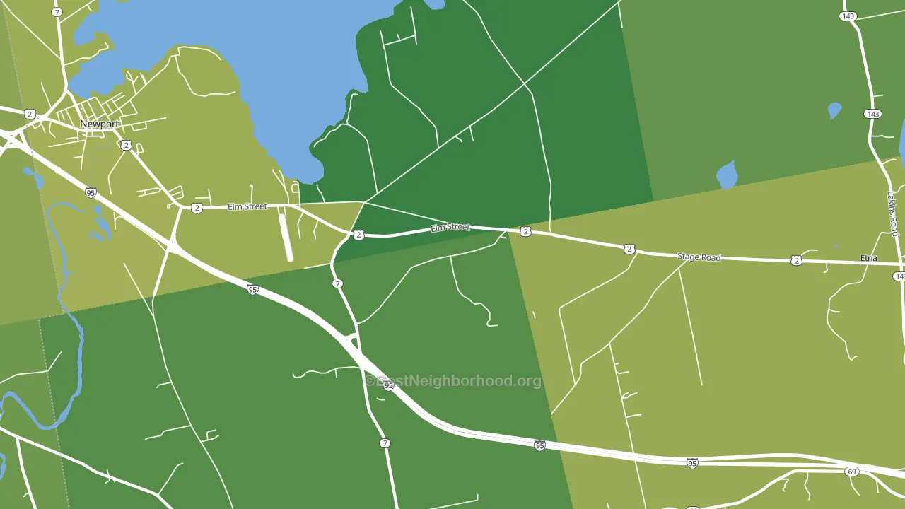 East Newport, ME block-group voter-turnout map
