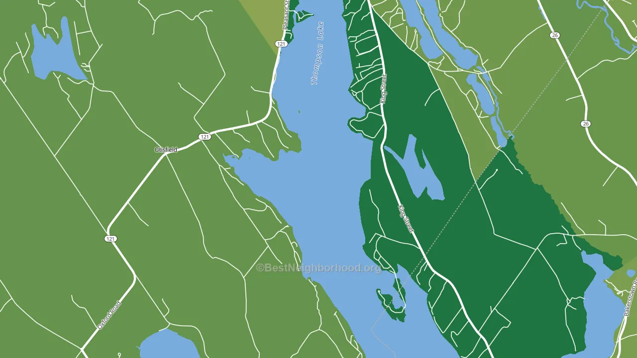 East Otisfield, ME block-group voter-turnout map