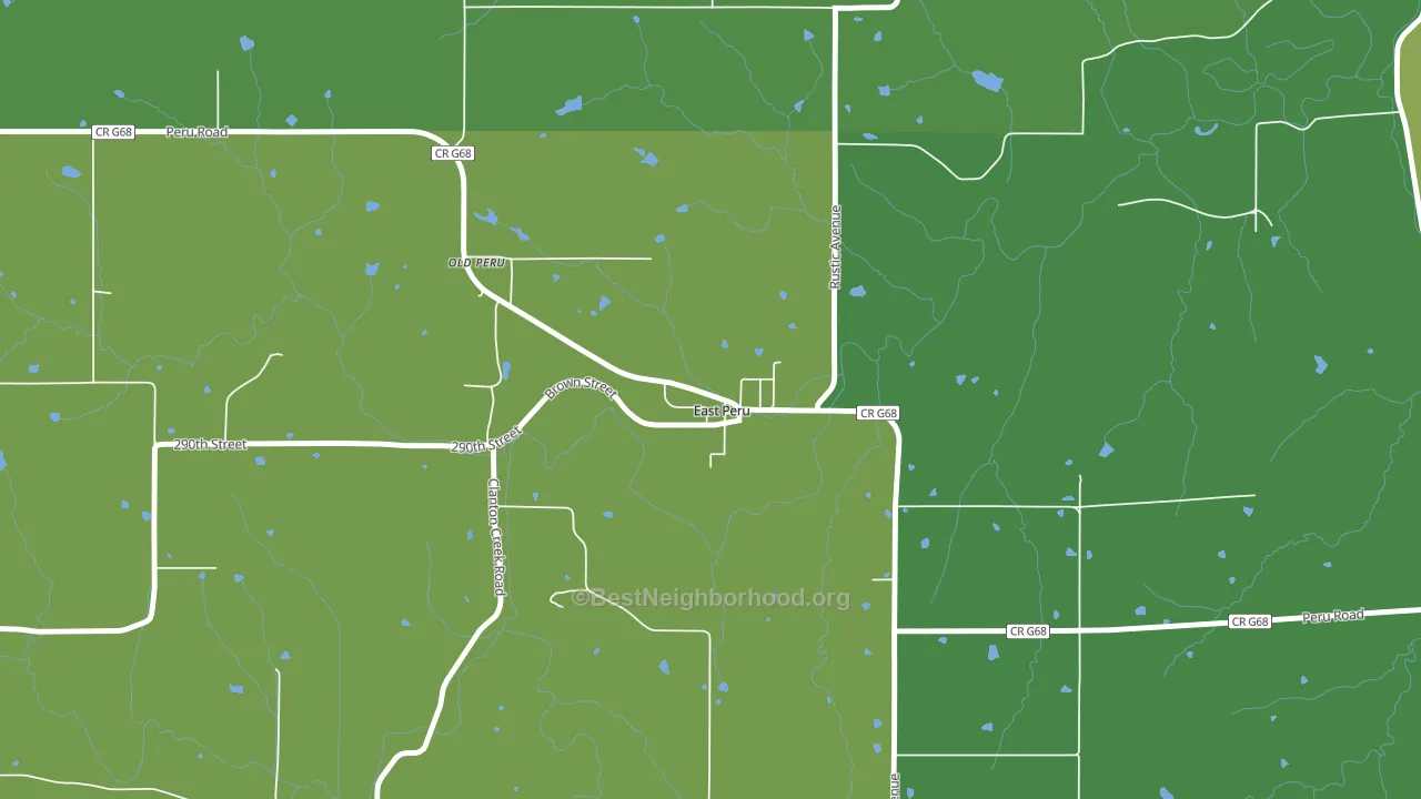 East Peru, IA block-group voter-turnout map