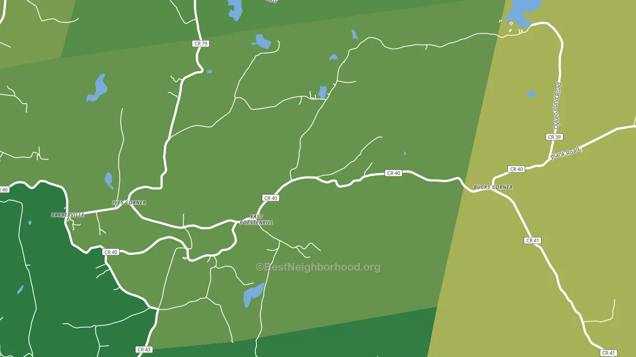 East Poestenkill, NY block-group voter-turnout map