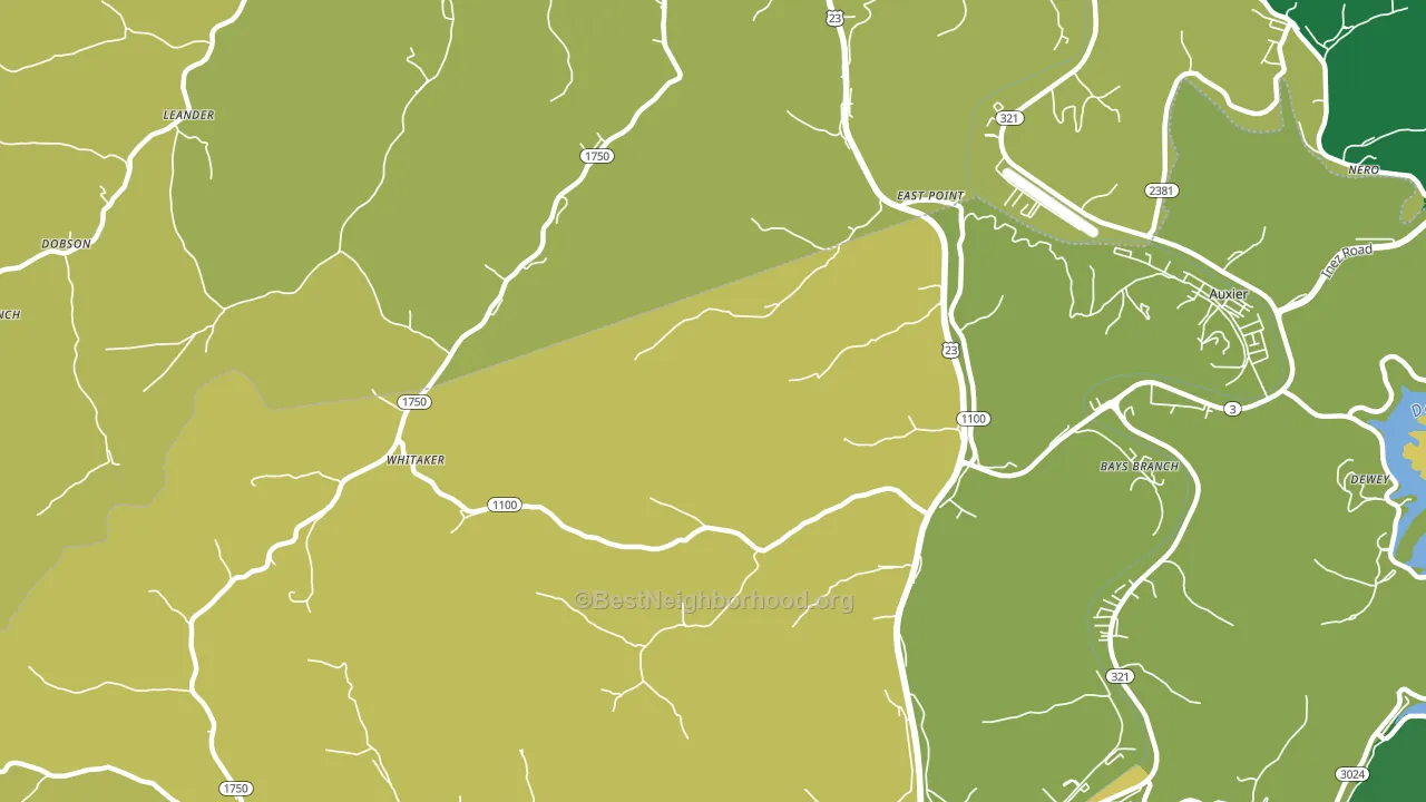 East Point, KY block-group voter-turnout map