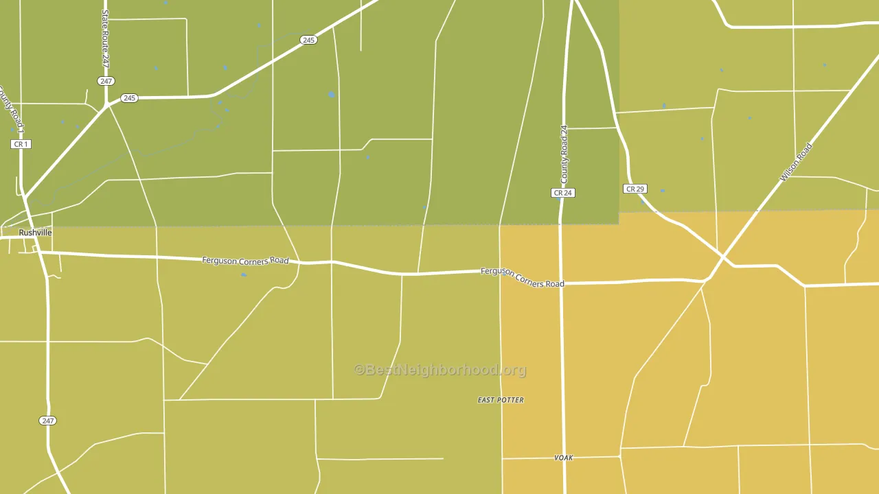 East Potter, NY block-group voter-turnout map