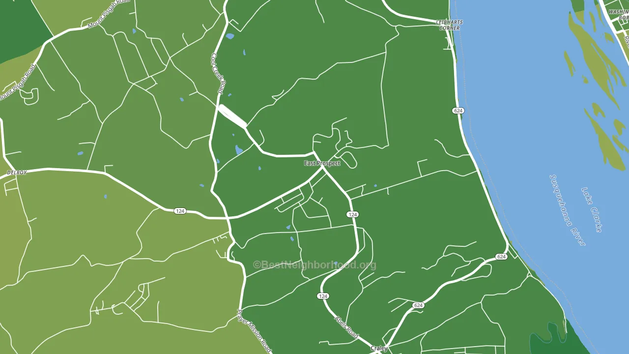 East Prospect, PA block-group voter-turnout map