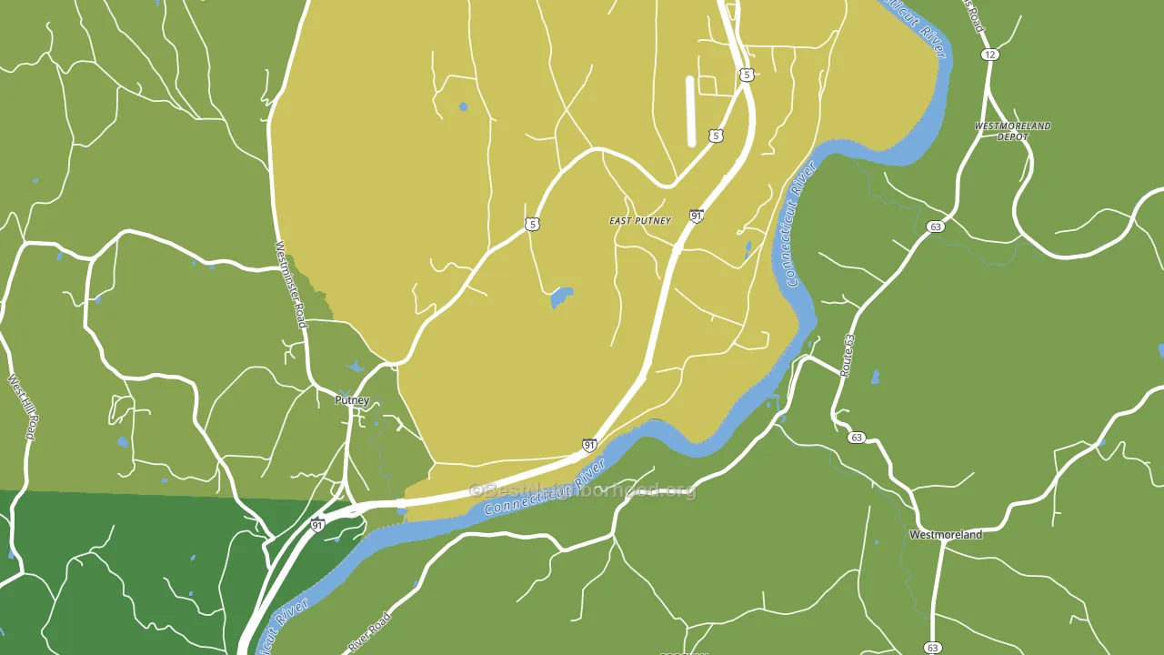 East Putney, VT block-group voter-turnout map