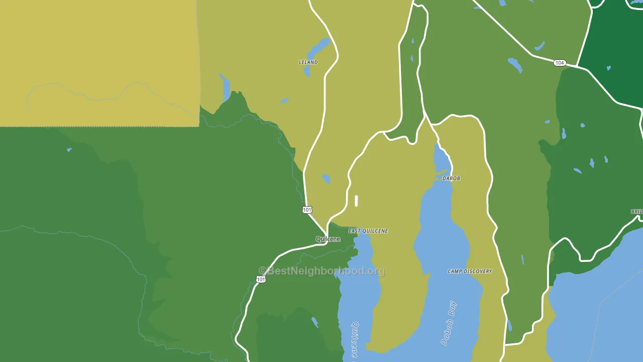East Quilcene, WA block-group voter-turnout map