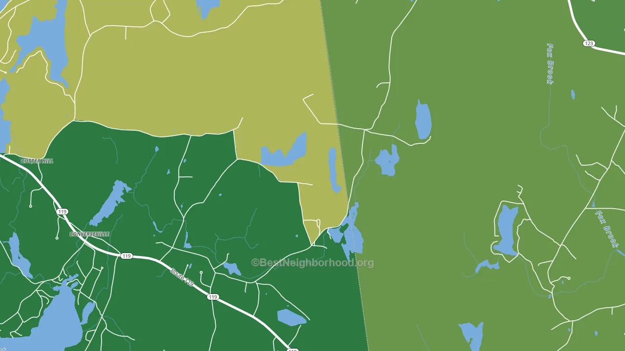 East Rindge, NH block-group voter-turnout map