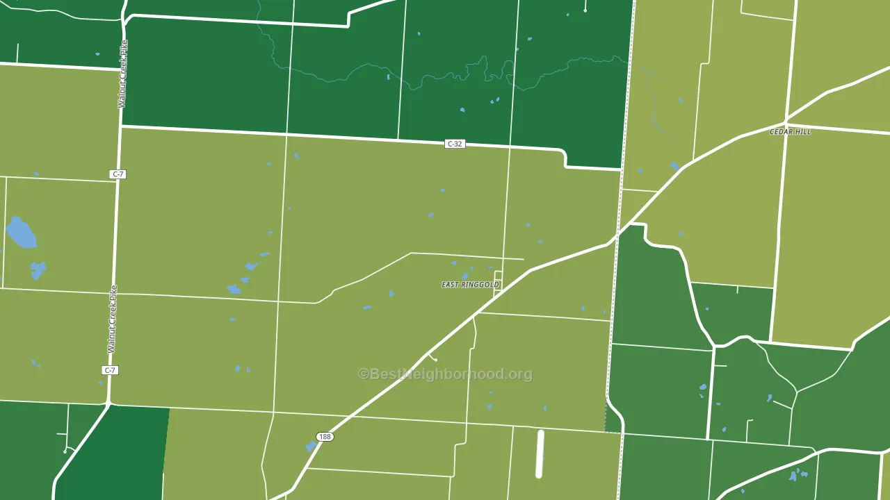 East Ringgold, OH block-group voter-turnout map