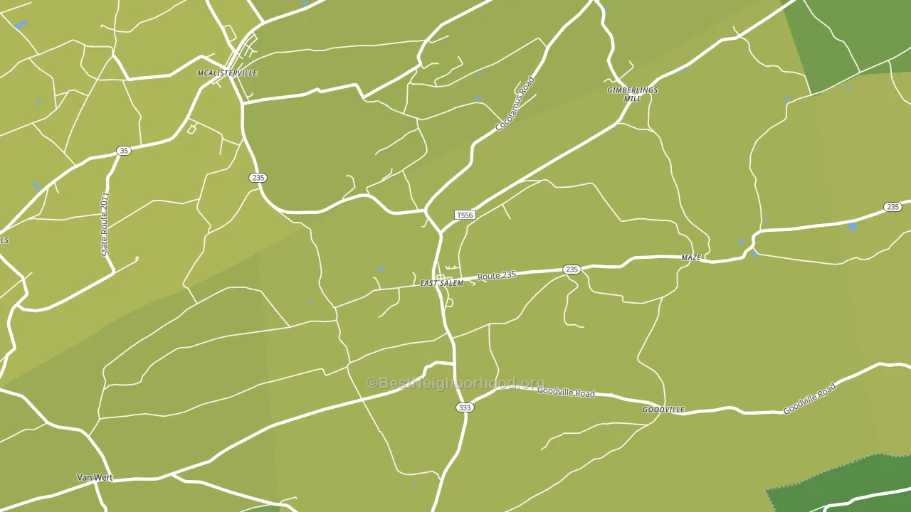East Salem, PA block-group voter-turnout map