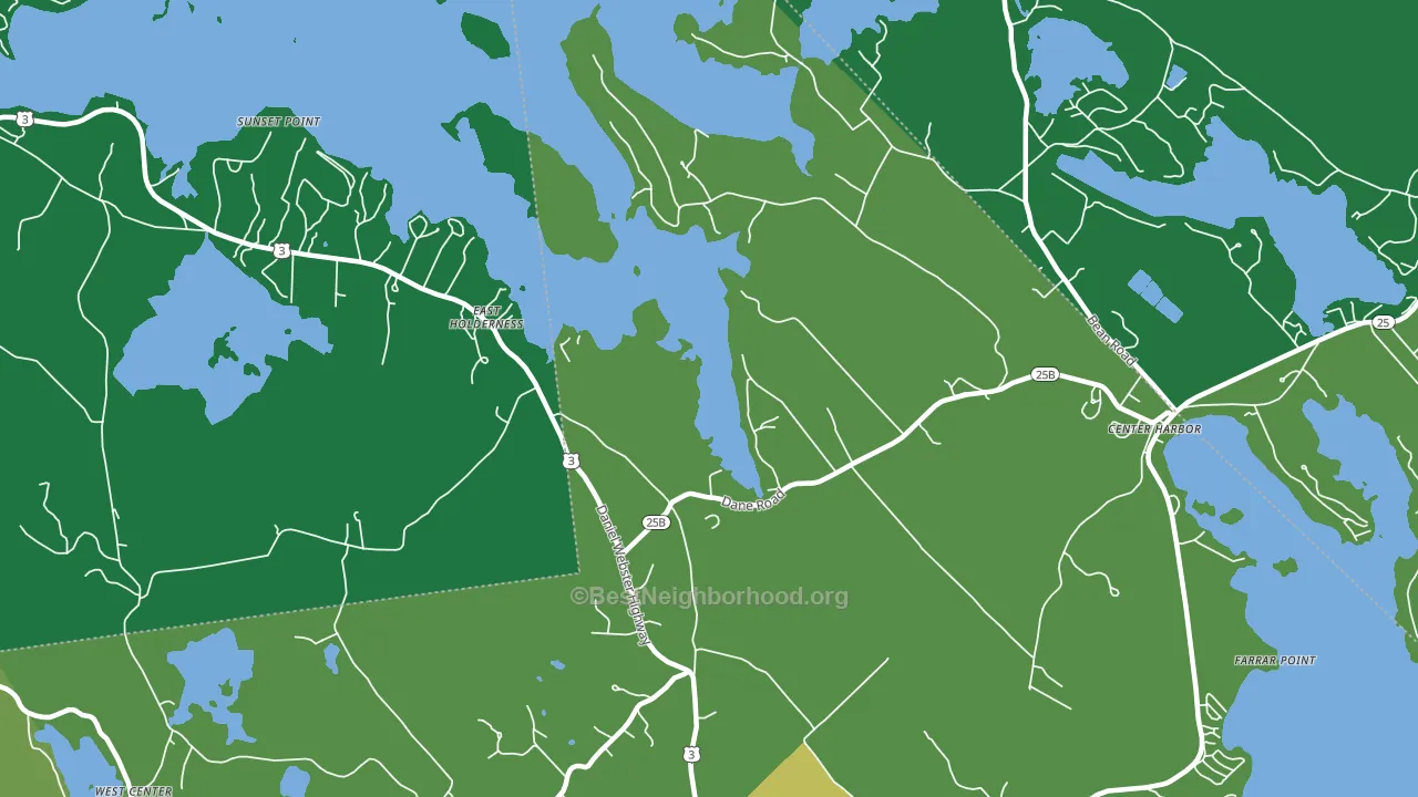East Sandwich, NH block-group voter-turnout map