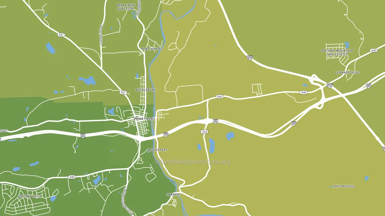 East Side, PA block-group voter-turnout map