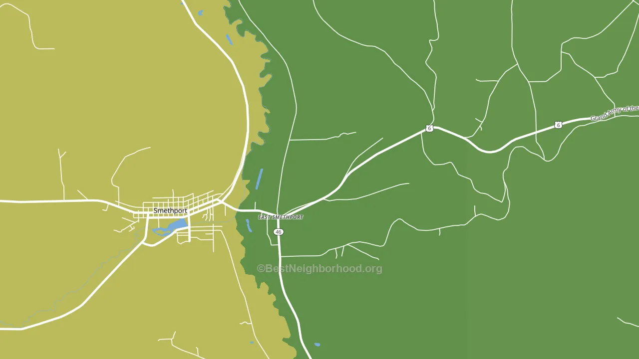 East Smethport, PA block-group voter-turnout map