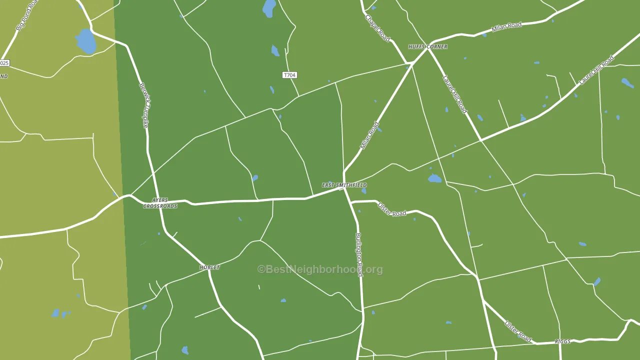 East Smithfield, PA block-group voter-turnout map