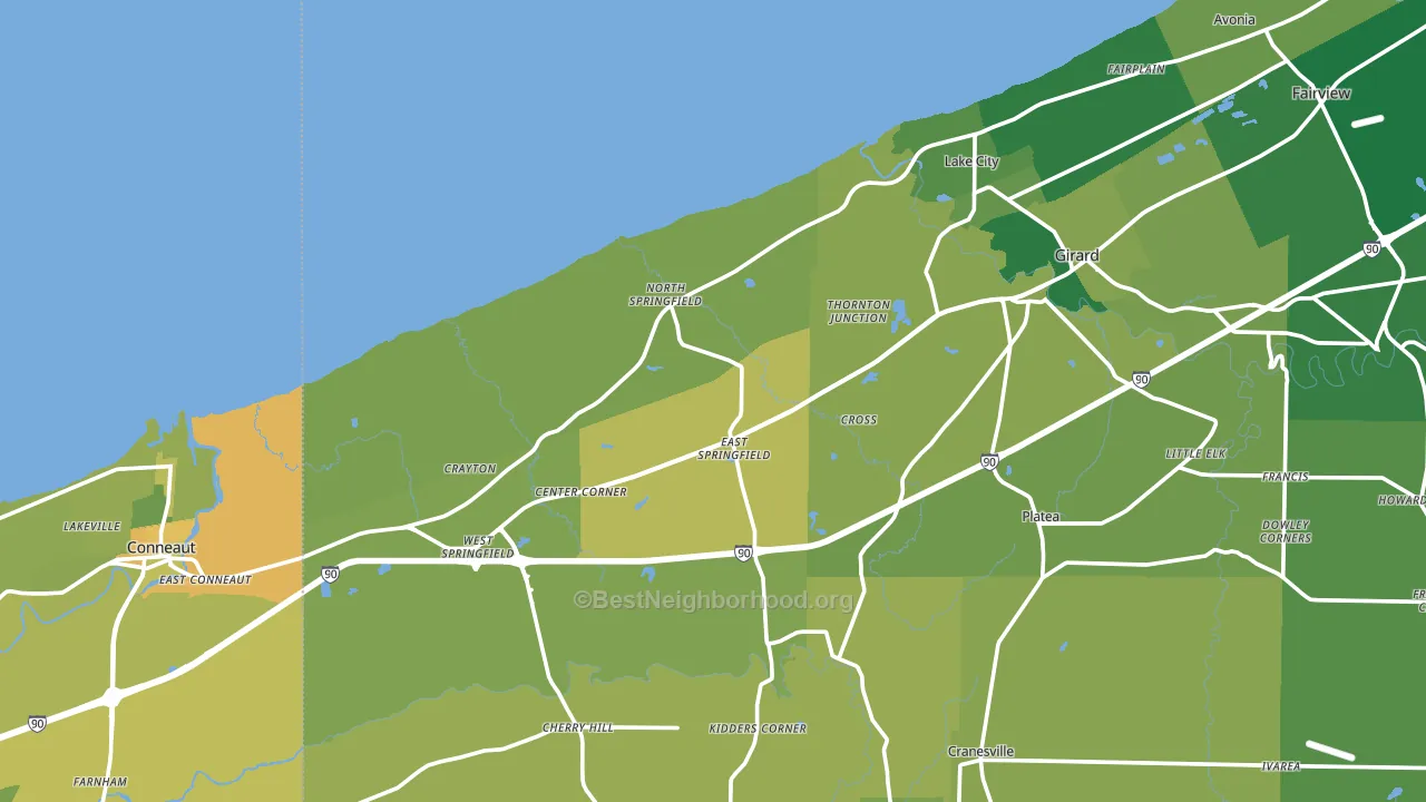 East Springfield, PA block-group voter-turnout map