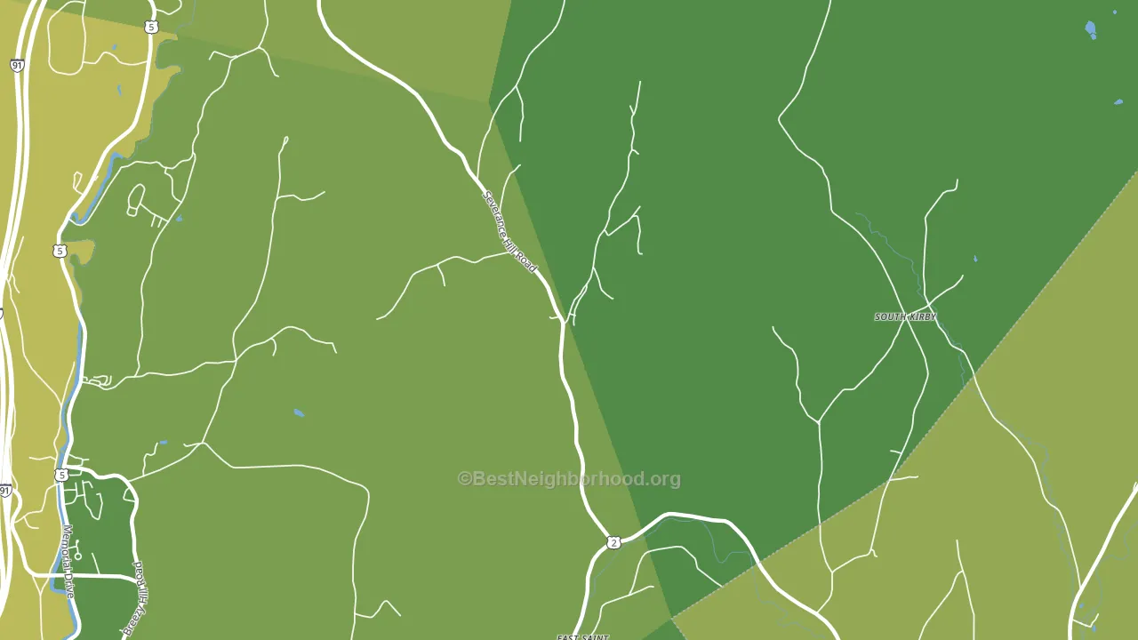 East St. Johnsbury, VT block-group voter-turnout map