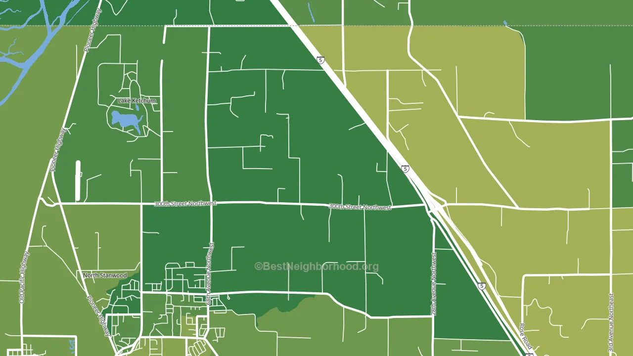 East Stanwood, WA block-group voter-turnout map